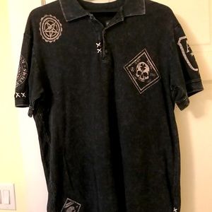 Affiction men’s short sleeve dress shirt